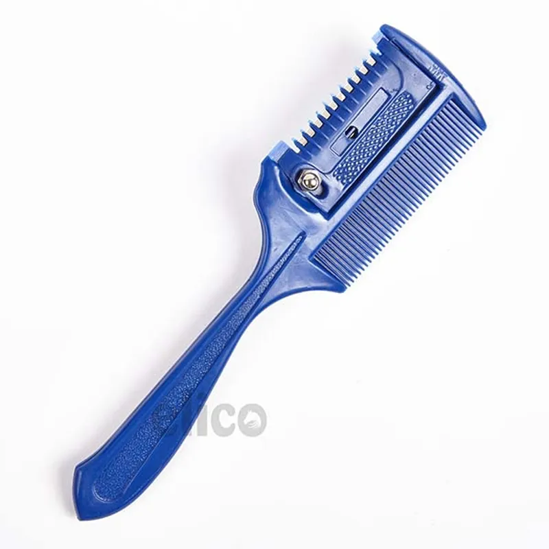 Elico Plastic Thinning Comb in Blue